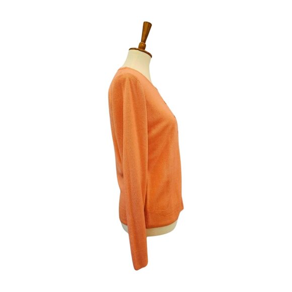 NWT Orange Appleseed's button front, crew neck cardigan, size S - Picture 4 of 7